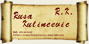 Rusa Kulinčević vizit kartica
